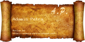 Adamis Petra névjegykártya