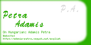 petra adamis business card